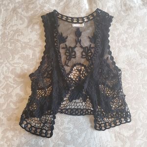 TULLE brand crochet vest